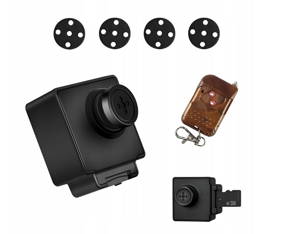 Dold kamera i en knapp - Spy button camera mini full hd