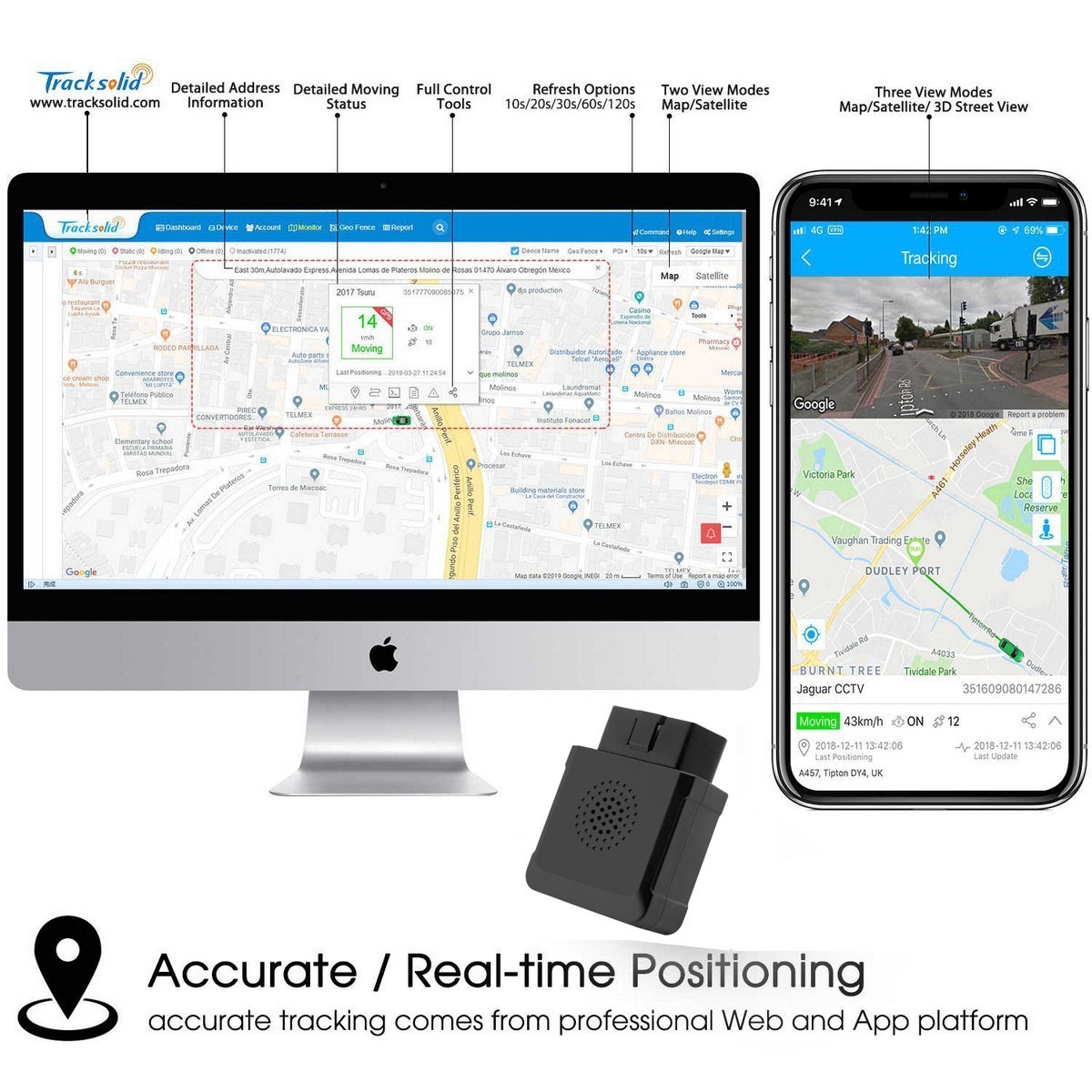 tracksolid för bil obd gps locator spårningsapplikation